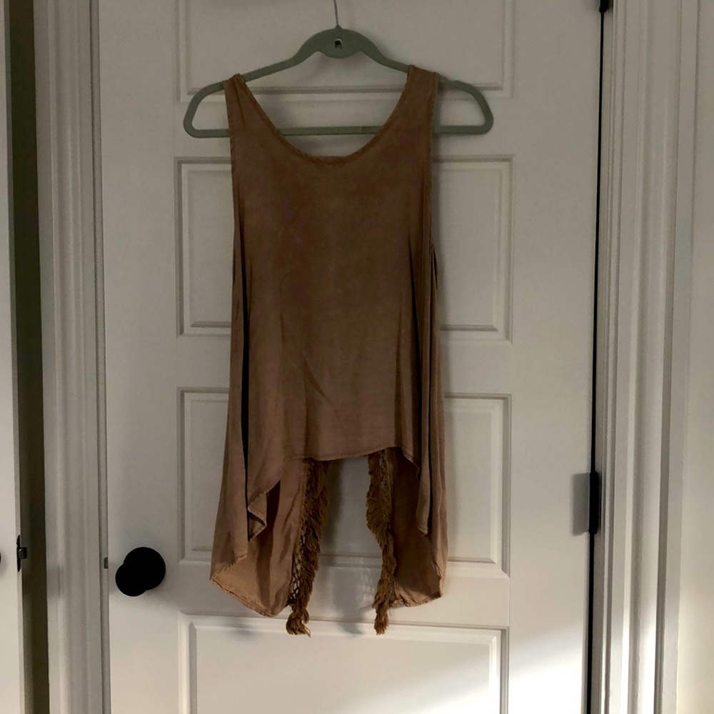 Open back tank top
